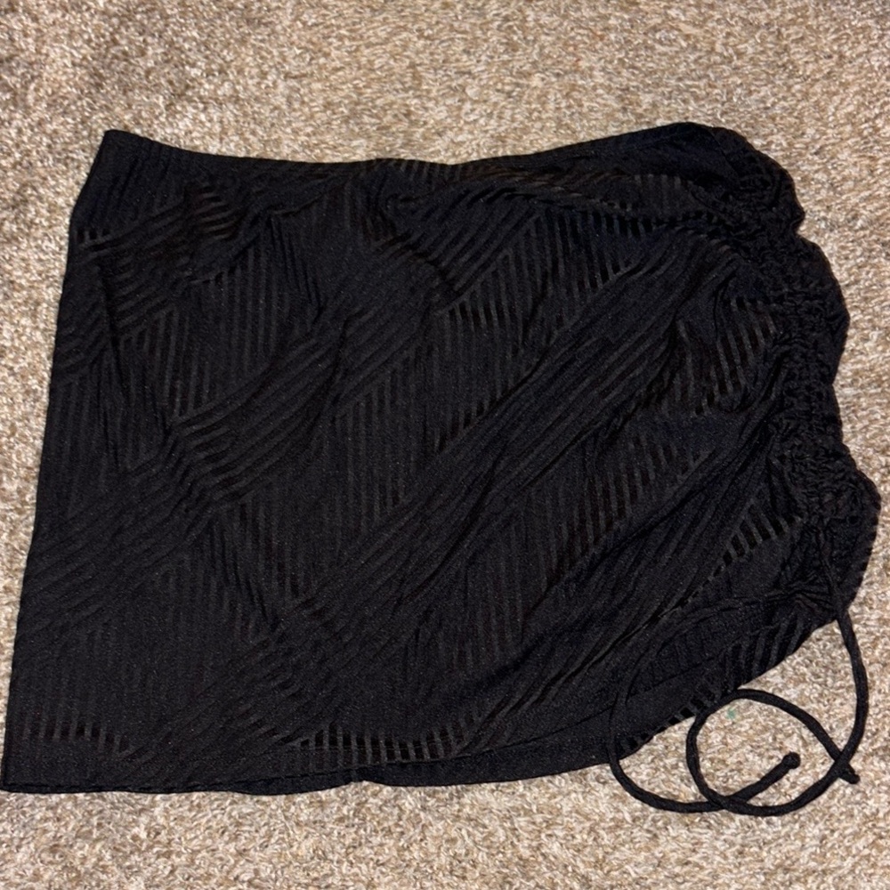 Jessica Simpson Black Bubble Mini Sarong